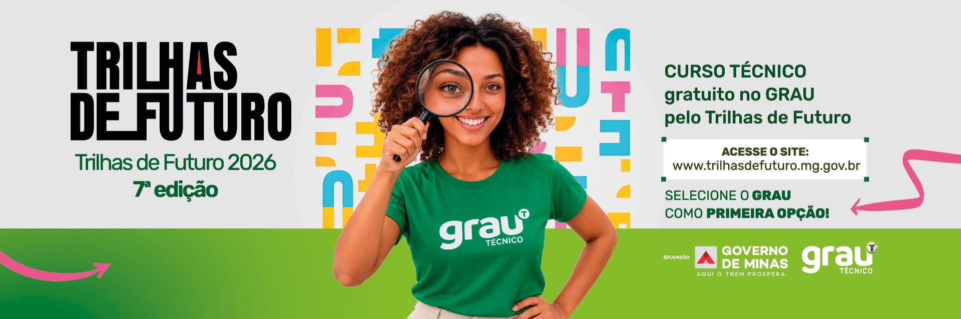 Trilhas de Futuro 2026, 7ª edição: curso técnico gratuito no Grau pelo Trilhas de Futuro