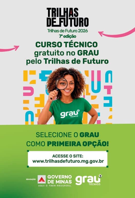 Trilhas de Futuro 2026, 7ª edição: curso técnico gratuito no Grau pelo Trilhas de Futuro