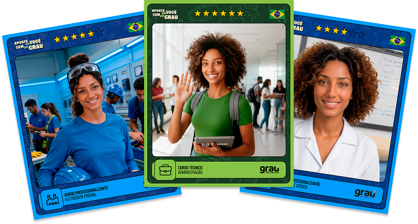 Cartões da campanha Craques do Futuro